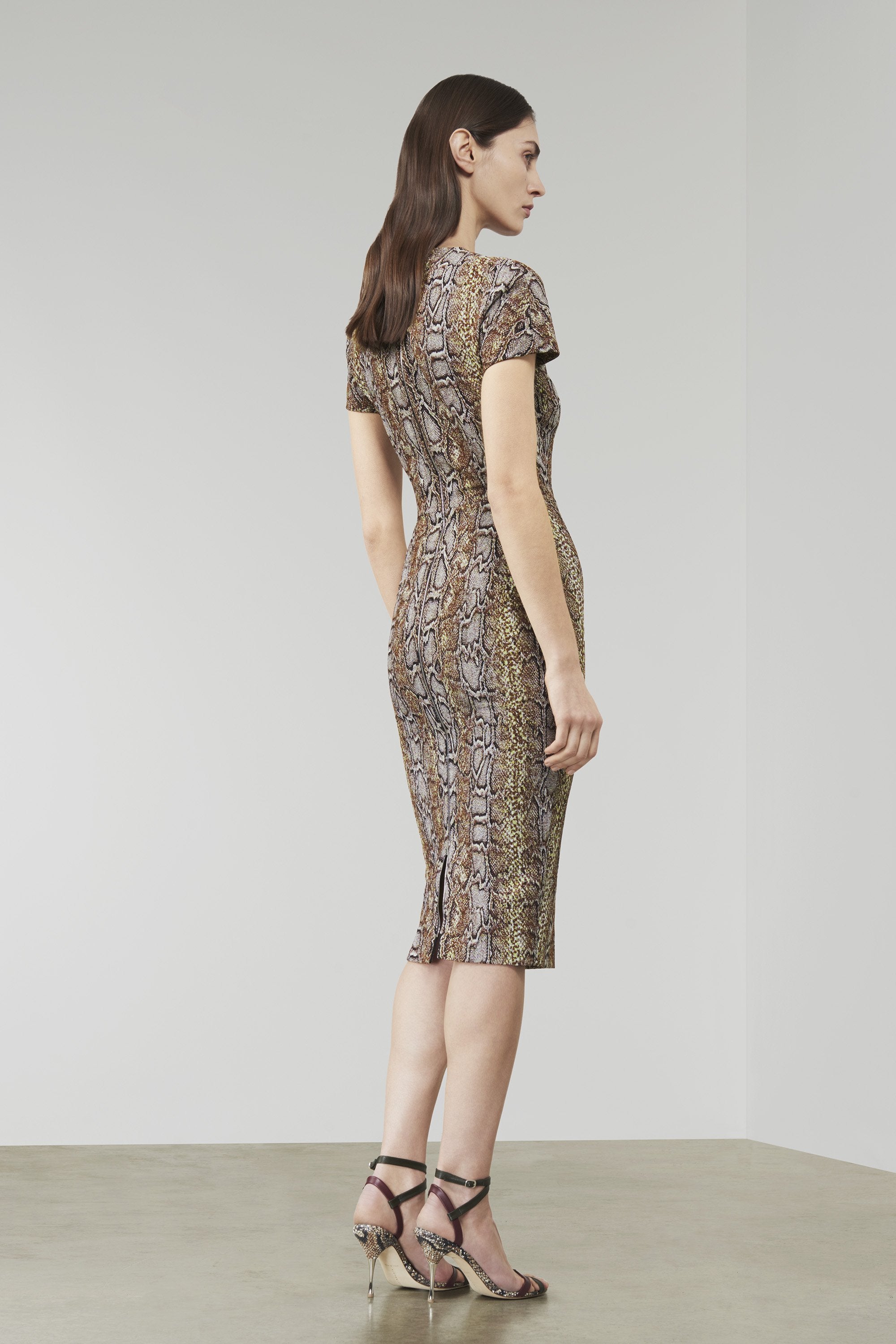 Snake Jacquard T-Shirt Dress | Victoria ...